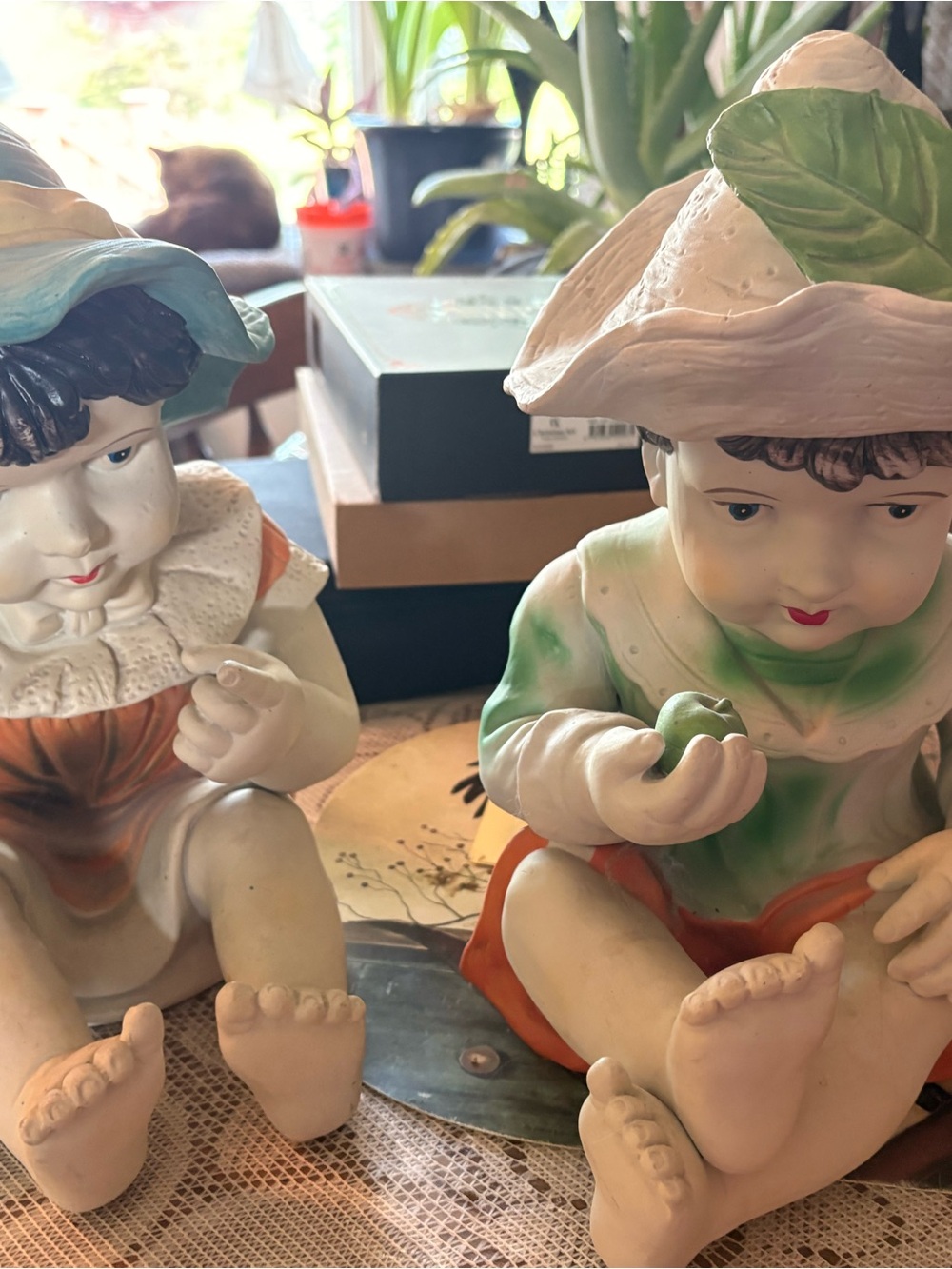 Piano dolls, boy and girl Boy Figurine - Home Art